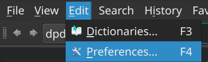 edit preferences