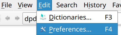 edit preferences